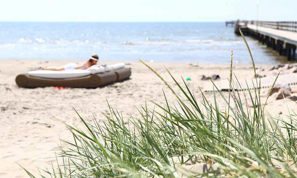 Stranden som granne hos Falkenberg Strandbad